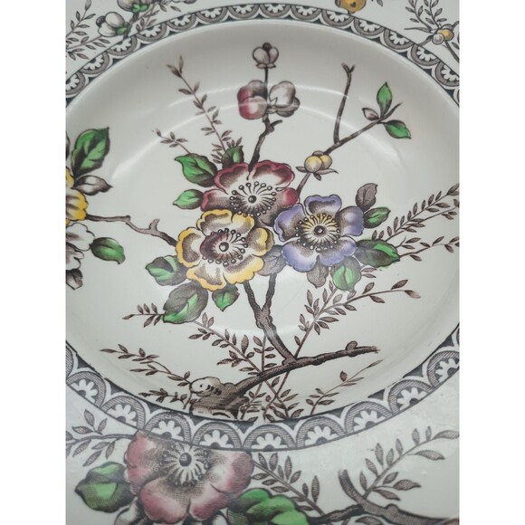 Vtg Alfred Meakin Medway Rimmed Soup Bowl 8" Floral Transferware - Picture 2 of 8